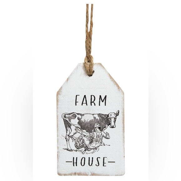 *Farmhouse Milking Cow Wood Tag Ornament - Picture 12 of 14